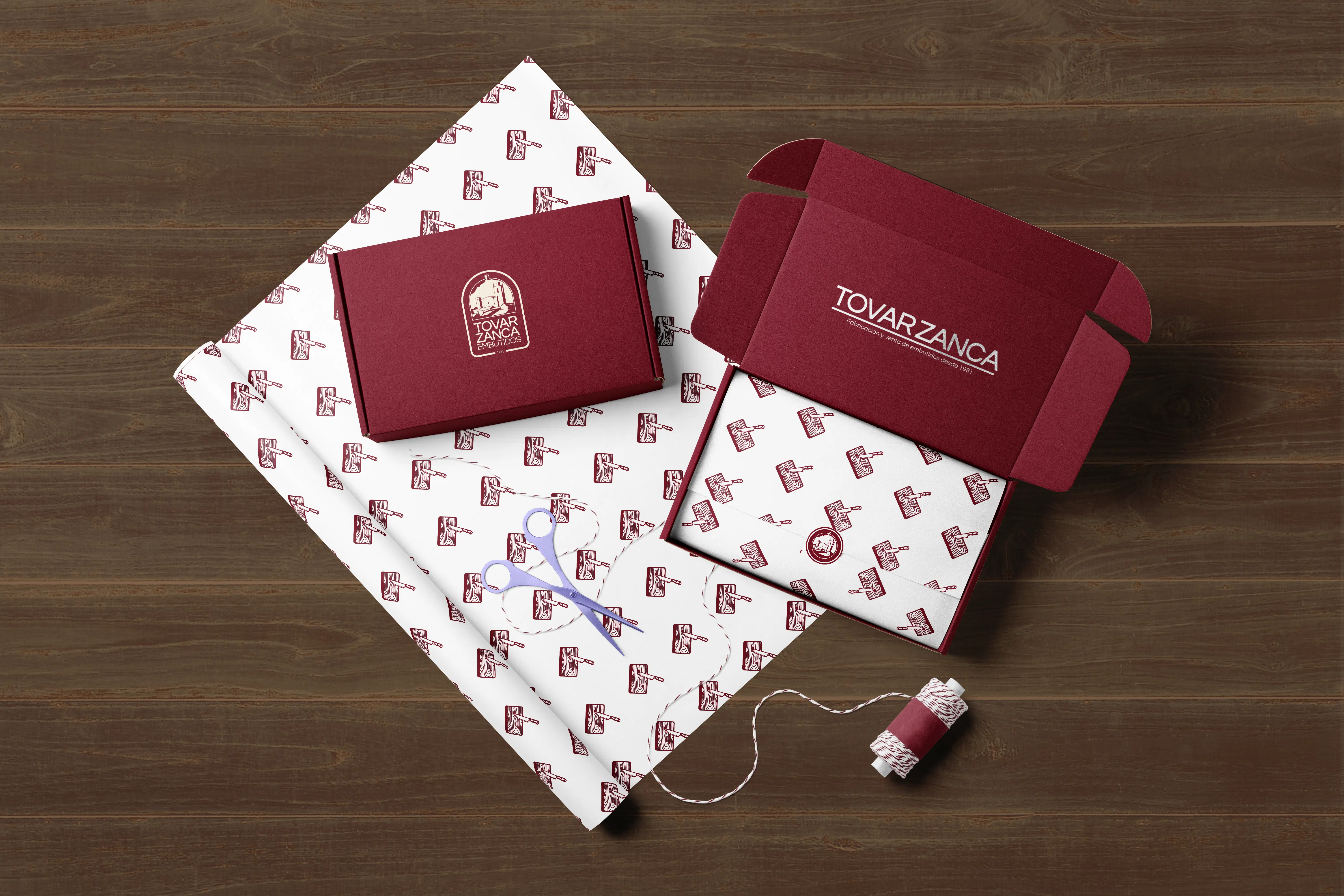 Diseño de packaging para caja de embutidos de la marca Tovar Zanca